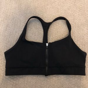 Zip front Gap sports bra.